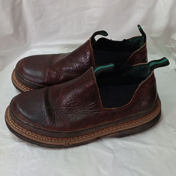 Georgia Boot Men\'s Brown Leather Slip-On Shoes Size 6M Preowned main image 10